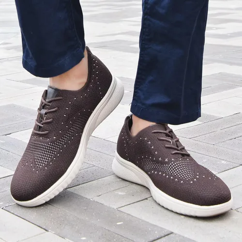 Vista 2 de TIOSEBON Zapatos deportivos Oxoford para caminar para hombre, zapatos casuales de malla de trabajo
