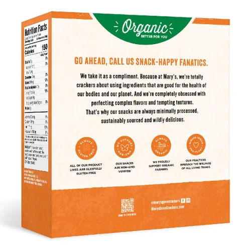 Vista 3 de Mary's Gone Crackers Super Seed Crackers, Everything, 4 onzas (paquete de 1), proteína orgánica a base de plantas, sin gluten