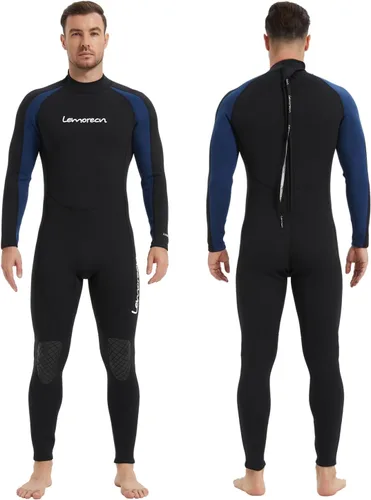 Vista 7 de Trajes de neopreno Lemorecn para hombre de 3/2 mm, traje de buceo de cuerpo entero Hombres 5/0.157 in Negro