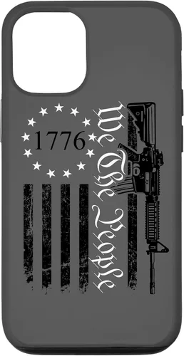 Vista 28 de iPhone 16 We The People - Funda patriótica con la bandera de Estados Unidos AR15 Pro Guns