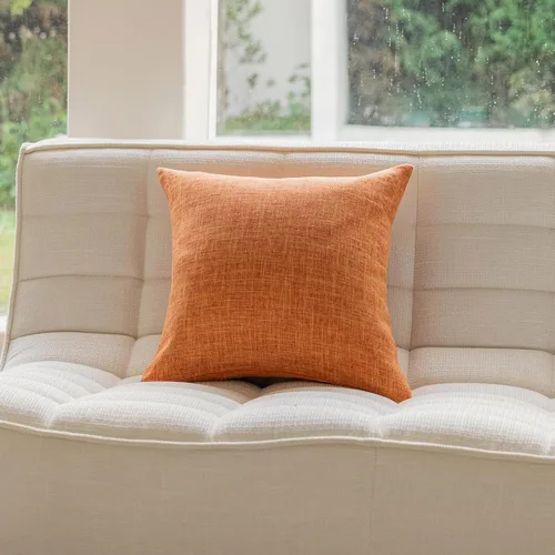 Vista 28 de Home Brilliant Funda de almohada de lino de 18 x 18 pulgadas, almohada decorativa para cama, sofá, sala de estar, 1 unidad, color gris ceniza