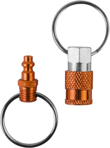 Vista 4 de Freeman KEYQC3 - Llavero de acoplador extraíble con 2 anillos divididos, paquete de 3, unisex para adultos, naranja, pequeño