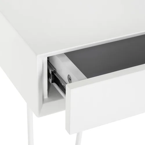 Vista 5 de Safavieh Home Collection Cade Mid Century - Escritorio retro con dos cajones, color blanco