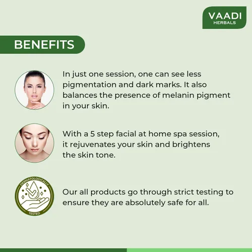 Vista 5 de Vaadi Herbals Lemongrass & Cedarwood Spa Facial Kit 1 Kit