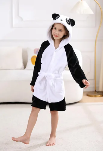 Vista 3 de CuteOn Bata de baño para mujer, forro polar suave con capucha y felpa