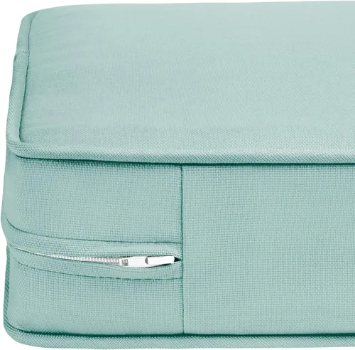 Vista 3 de Quality Outdoor Living - Cojín profundo para asiento y respaldo, 23 x 26 pulgadas, menta
