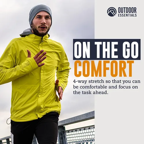 Vista 4 de OutdoorEssentials - Gorra para hombre Gorro de invierno para correr, esquí, ciclismo, se ajusta debajo de cascos