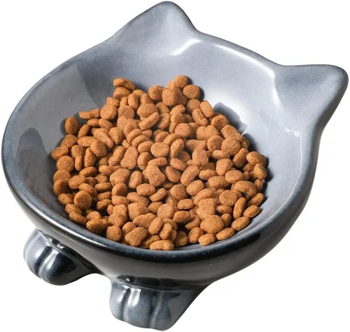 Vista 21 de Nihow Ceramic Basic Cat Bowls: cuenco para gatos de 5 pulgadas para alimentos y agua Food Grade Cat Dish for Small-Sized Cat - Microwave &