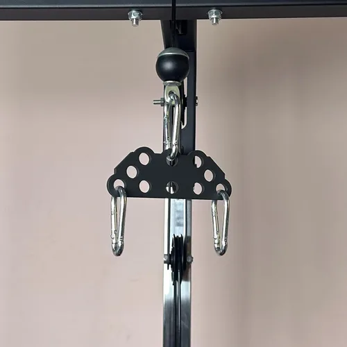 Vista 6 de Barra de Dominadas LAT de Agarre Múltiple para Gimnasio en Casa, Placa Separadora Accesorios de Dominadas LAT para Sistema de Poleas Máquina