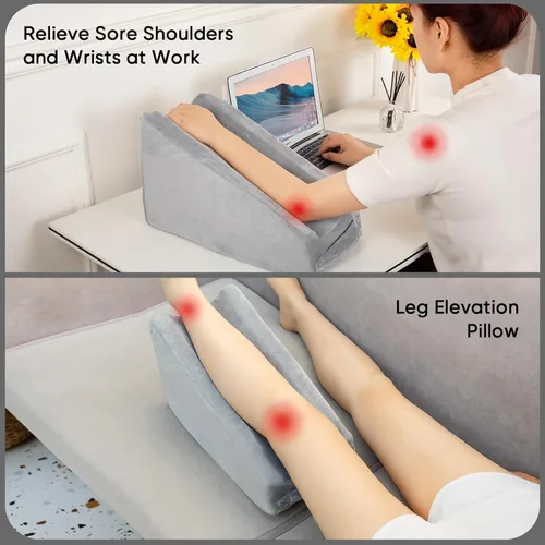Vista 5 de Almohada de elevación de brazo, almohada de brazo de cuña para adultos después de la cirugía, descanso para mantener elevada, almohada de brazo