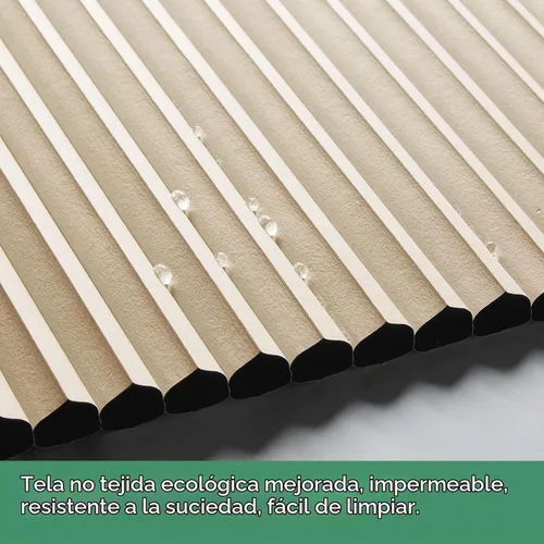 Vista 3 de Tonature Persianas Celulares de Tamaño Personalizado para Ventanas Cortinas Blackout sin Cordón Persianas Enrollables Protección UV Aislamiento Beige