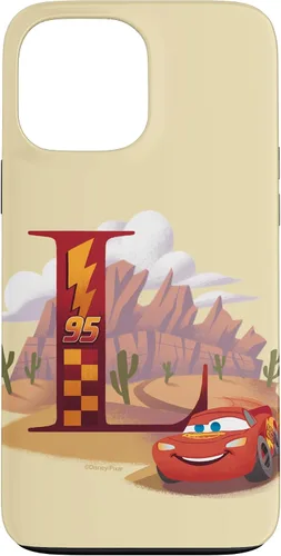 Vista 24 de Disney & Pixar - Carcasa para iPhone 17, diseño de letra L con monograma de letras L Lightning McQueen