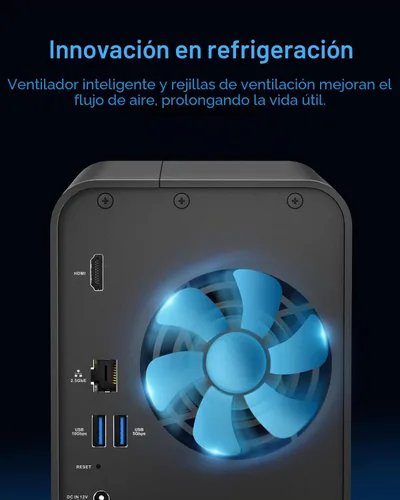 Vista 8 de TERRAMASTER Almacenamiento NAS de 2 bahías F2-425 - CPU Intel x86 Quad-Core, 4 GB de RAM, LAN de 2.5GbE, servidor multimedia de almacenamiento