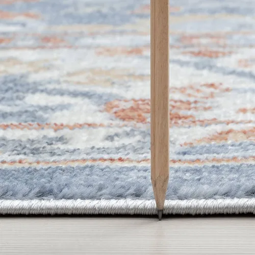 Vista 5 de Fashionwu Alfombra de baño con diseño floral para pasillo, alfombra moderna envejecida para sala de estar, alfombra turca, alfombra estética