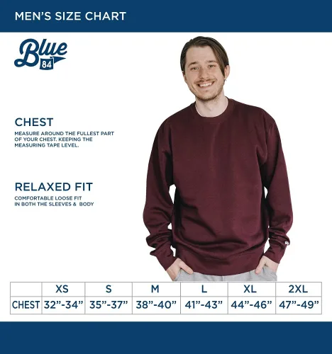 Vista 3 de Blue 84 Men's Alabama Crimson Tide Crewneck Sweatshirt Twill Applique Grey