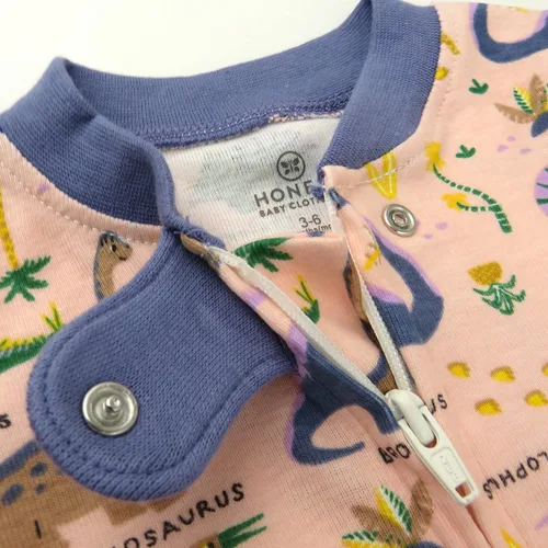 Vista 4 de HonestBaby Sleep and Play Footed Holiday Pajamas One-Piece Sleeper Zip-front Organic Cotton PJs BabyBoys,Girls,Unisex(LEGACY)