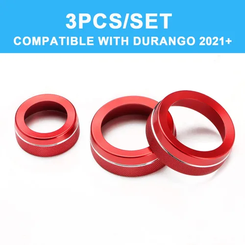 Vista 7 de Cubiertas de perillas de control de volumen y aire acondicionado Auovo compatibles con Dodge Durango 2021 2022 2023 2024 2025, decoraciones