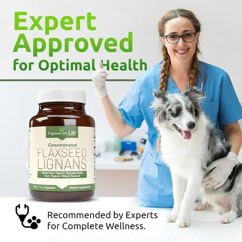 Vista 6 de Lignans For Life Linaza Lignans para perros y personas – Suplemento orgánico de linaza para apoyo hormonal, 15 mg 90 cápsulas, semillas de lino
