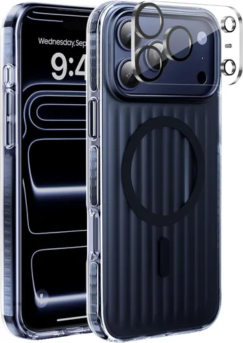 Vista 101 de Funda magnética para iPhone Air con protector de lente de cámara, protección grado militar de 10 pies, compatible con funda MagSafe Slim para iPhone
