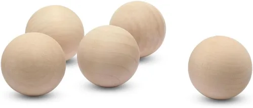 Vista 11 de Bolas de madera pequeñas de 1-3/4 pulgadas, paquete de 10 bolas de madera para manualidades y proyectos de bricolaje, bolas de madera de abedul