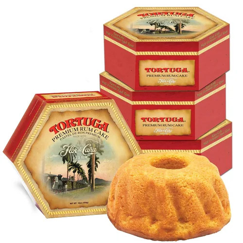 Vista 37 de Tortuga - Paquete de regalo de surtido de pasteles de ron caribeño de 4 onzas