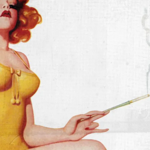 Vista 9 de Publicidad de tabaco de cigarro cubano – Pinup Girl with Blue Ribbon: Tabacos a Cubanos Póster de pared vintage 18 x 24 pulgadas