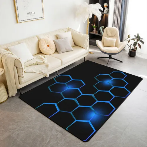 Vista 12 de jejeloiu Alfombra para sala de estar de animales de la selva para niños, 3 x 5, alfombra de área de tigre para niños, niñas, adolescentes