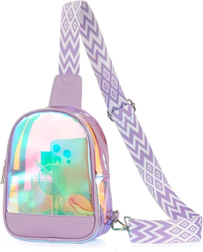Vista 10 de CLUCI Bolsa transparente para eventos en estadios, bolsa cruzada transparente, monederos pequeños transparentes
