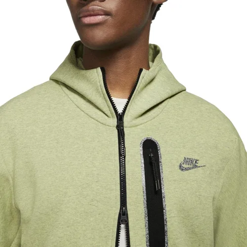 Vista 5 de Nike Sportswear Tech - Sudadera con capucha y cremallera completa para hombre, Lime IceHeather, S