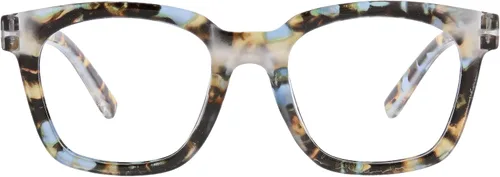 Vista 2 de Peepers por PeeperSpecs - Colección Focus modelo To the Max, anteojos de lectura para mujer, cuadrados, con filtro de luz azul., azul