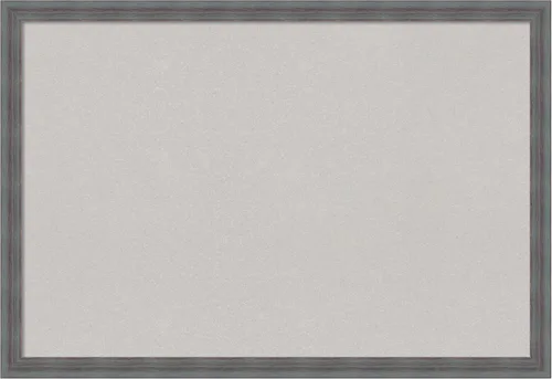 Vista 12 de Amanti Art Grey Cork Board for Wall, 14x20 Vision Board with Blue Wood Frame, Small Corkboard Office Decor for Home Organization, Country Rustic