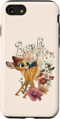 Vista 18 de Funda con logotipo de retrato floral Bambi para iPhone 16 Disney