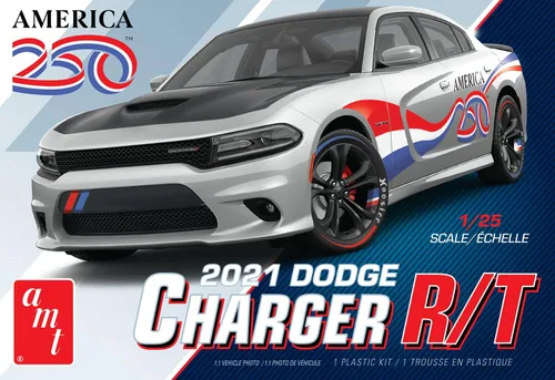 Vista 6 de AMT Kit de modelo a escala 1:25 Dodge Charger R/T 2021 "America 250" 2021