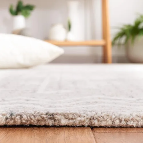 Vista 5 de SAFAVIEH Metro Collection - Alfombra de pasillo de 2 pies 3 pulgadas x 9 pies, beige y marfil, lana floral hecha a mano, ideal para zonas de alto