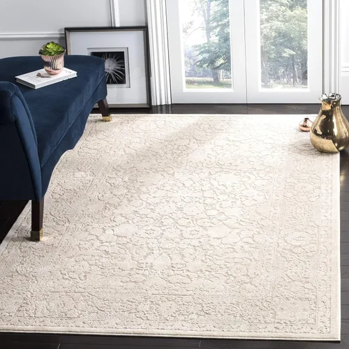Vista 15 de SAFAVIEH Reflection Collection - Alfombra decorativa, 2 pies 3 pulgadas x 3 pies, color beige y crema, no desprende pelusa y es fácil de limpiar