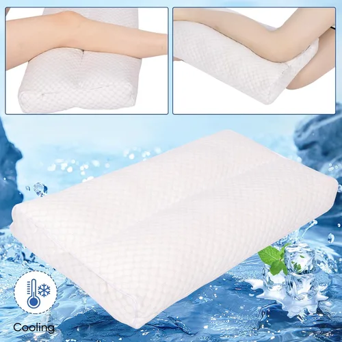 Vista 7 de Almohada de rodilla refrescante para dormir de lado, almohada de pierna de 3 pulgadas para dormir de lado, almohada de tela 100% refrescante