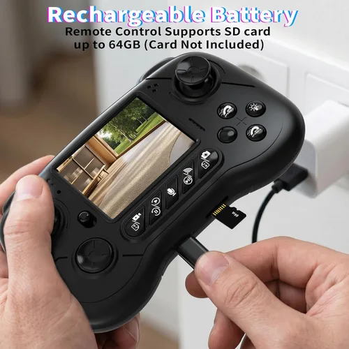 Vista 6 de Coche de control remoto FPV con pantalla de 2.8 pulgadas, cámara HD ajustable de 60°, aplicación y control de radio de 2.4G, 2 modos de velocidad