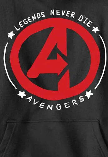 Vista 2 de Marvel Sudadera con capucha de Legends Never Die para niños