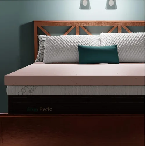 Vista 5 de CopperWave - Cubrecolchón de espuma viscoelástica de gel prémium de 3 pulgadas, con infusión de cobre refrescante, alivia la presión, certificado