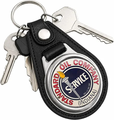 Vista 87 de Brotherhood Round Key Chain for Vintage Motor Oil, Petroleum, and