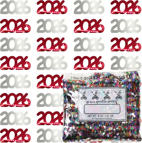 Vista 45 de Confetti Year 2023 Blue Royal, Orange Combo - 2 bolsas de media onza (1 oz)