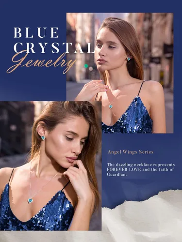 Vista 7 de CDE - Collar con dije de corazón de ala de ángel para mujer, dije de tono plateadodorado, regalo de Navidad, San ValentínDía de la Madre