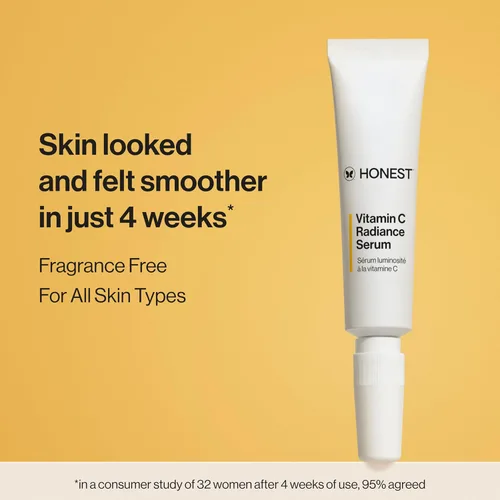 Vista 2 de Honest Beauty Mini Vitamin C Radiance Serum, mejora el tono de la piel y la tez, suave para pieles sensibles, sin fragancia, vegano
