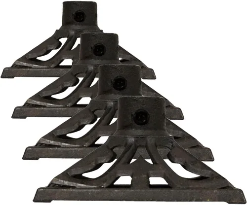 Vista 7 de TIKI Soporte de Antorcha de Hierro Fundido – Resistente, Independiente y Resistente a la Intemperie Base de Antorcha para Patio, Jardín, Terraza