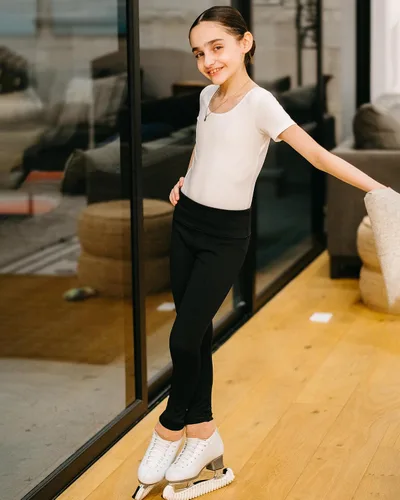 Vista 2 de Stelle Leggings con forro polar para niña, cintura alta, cálidos, para invierno, pantalones de yoga atléticos con bolsillo oculto