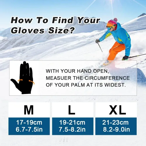 Vista 7 de WTACTFUL - Guantes de esquí, impermeables, transpirables, para pantalla táctil, snowboard, para hombres y mujeres