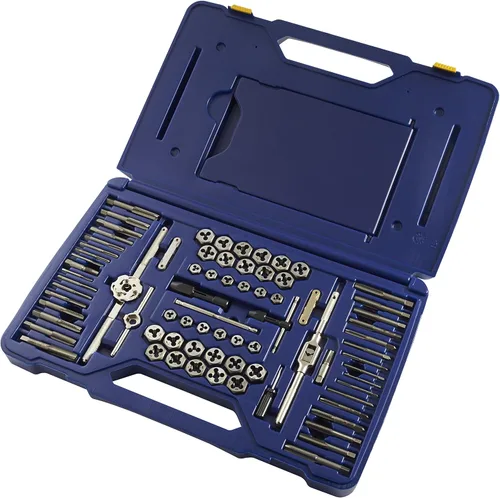 Vista 2 de IRWIN Tools 76 Piece Machine Screw/Fractional/Metric Tap and Hex Die Super Set (26376)