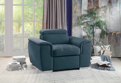 Vista 2 de Homelegance Ferriday - Tumbona convertible de 45 pulgadas, color azul