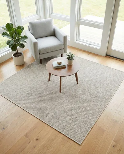 Vista 122 de Rugs.com Outdoor Solid Collection - Alfombra de pelo plano beige de 2 x 3 pulgadas, perfecta para entradas, cocinas, rincones de desayuno, piezas