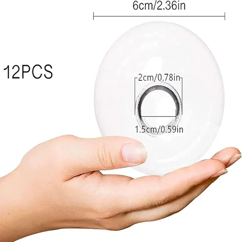 Vista 7 de 12 piezas de bolas de adorno rellenables de plástico transparente, bolas de Navidad de 60 mm para bricolaje, para Navidad, Halloween, cumpleaños